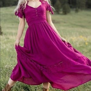 Joyfolie Anna dress in Plum NWT